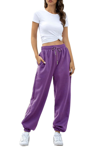 Comfortable pocketed joggers with elastic waistband