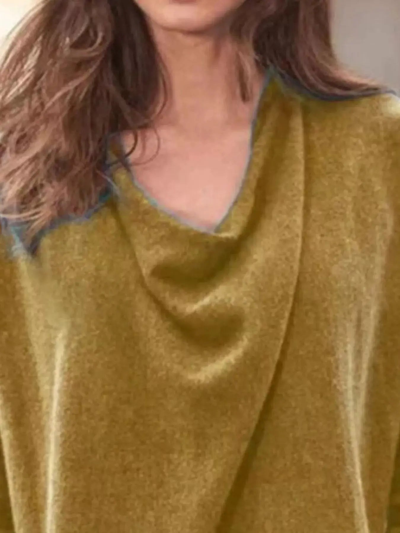 Full Size Cowl Neck Long Sleeve Top Plus Size Simply Love
