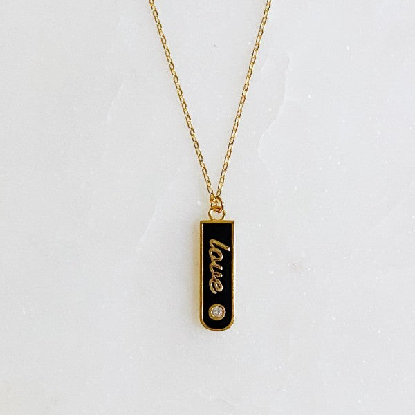 Love Drop Bar Necklace Coco’s Tee Boutique