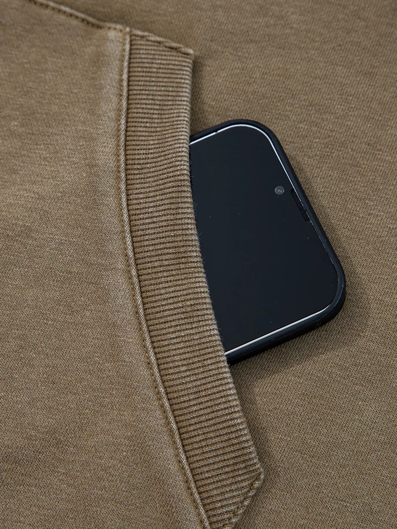 Half Zip Kangaroo Pocket Mineral Wash Baggy Hoodie Simply Love