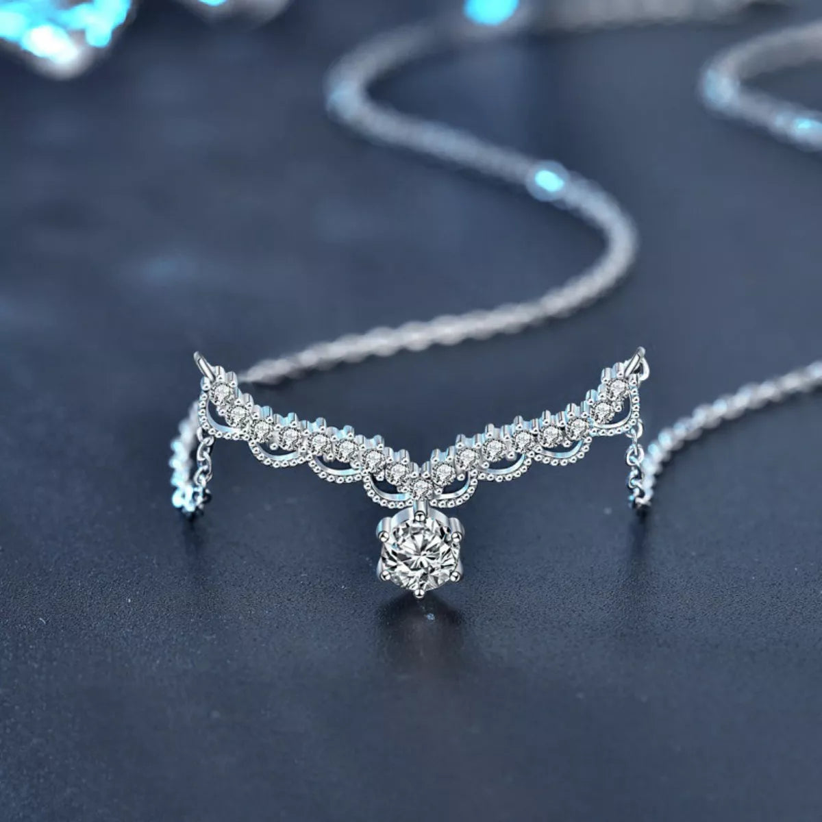 Moissanite 925 Sterling Silver Necklace Simply Love