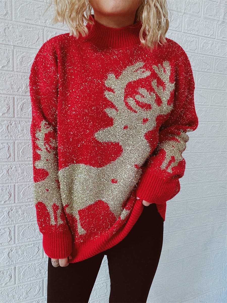 Christmas Element Round Neck Sweater.