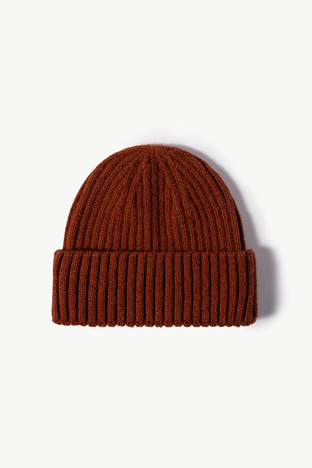 Rib-Knit Cuff Beanie.