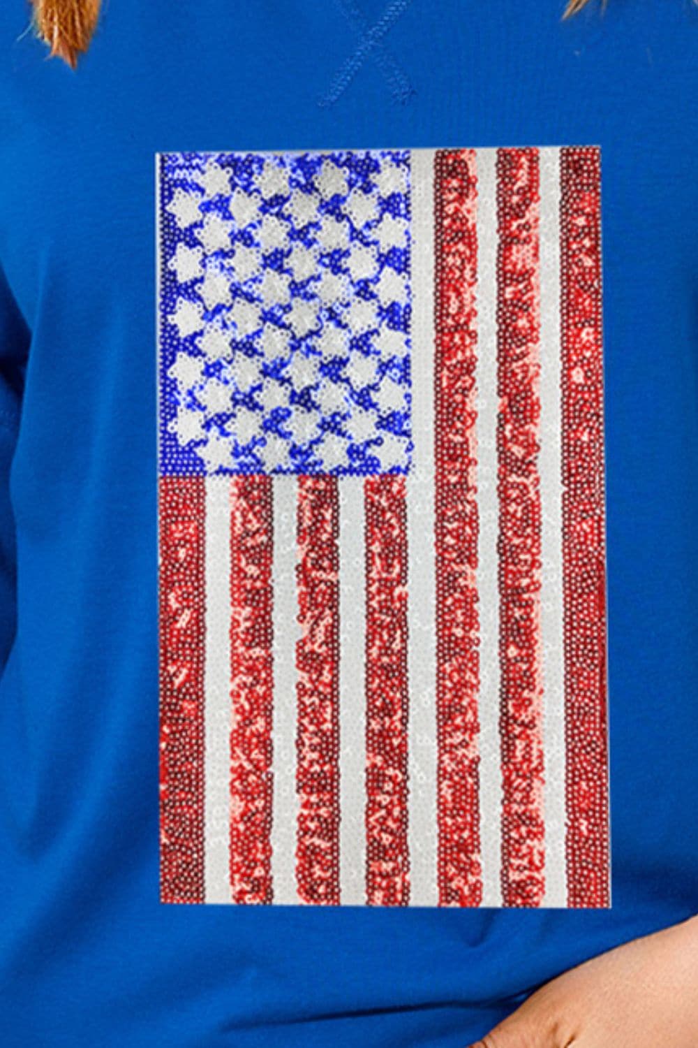 US Flag Round Neck Half Sleeve T-Shirt.