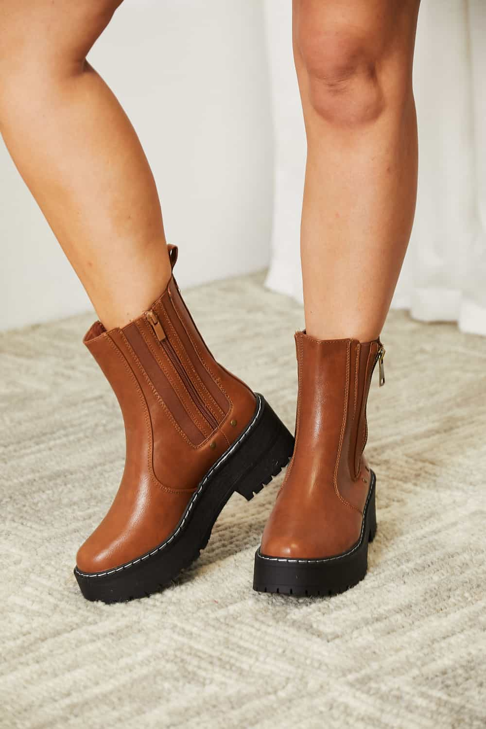 Forever Link Side Zip Platform Boots.