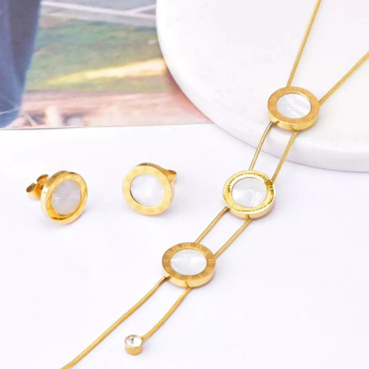 18K Gold-Plated Shell Jewelry Set Simply Love