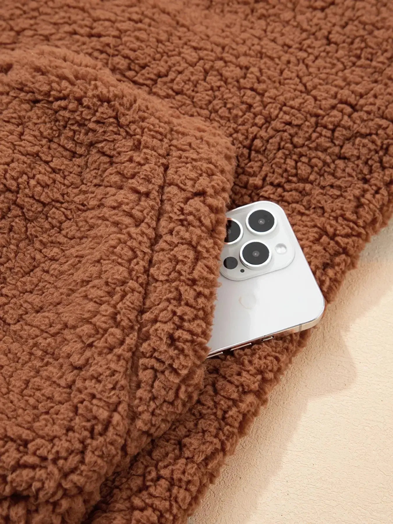 Zip Up Hooded Sherpa Jacket Simply Love