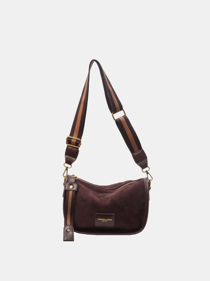 Suede Adjustable Strap Shoulder Bag