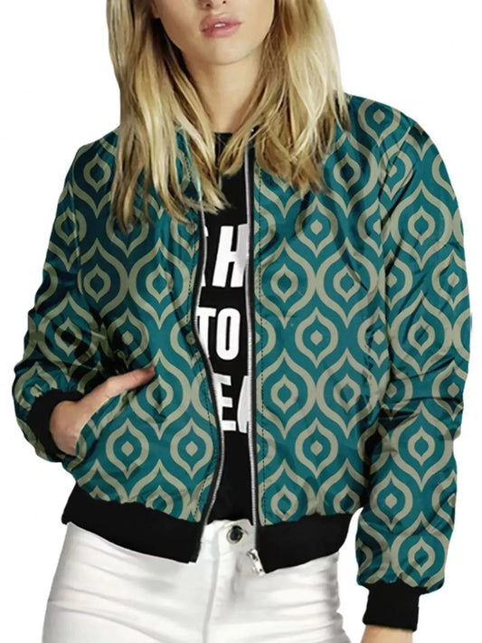 Zip Up Printed Jacket Simply Love
