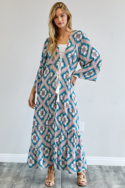 Bohemian Printed Kimono Jacket