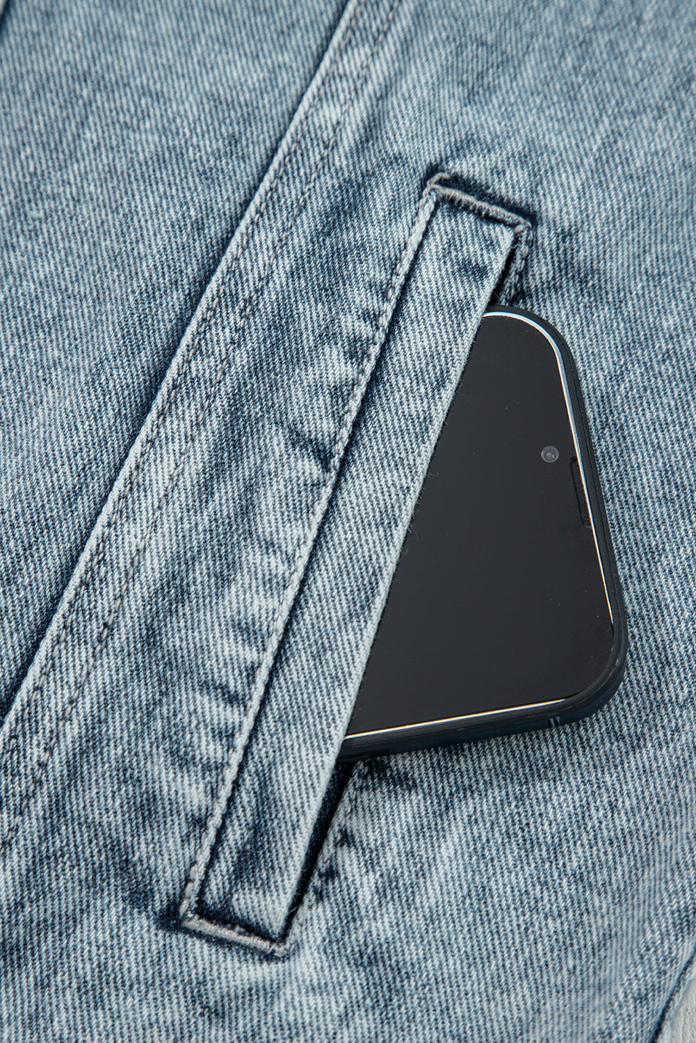 Myosotis Denim Vest With Button Flap Pocket Frayed Detail Classic Relaxed Fit Look Dear-Lover Dropshipping