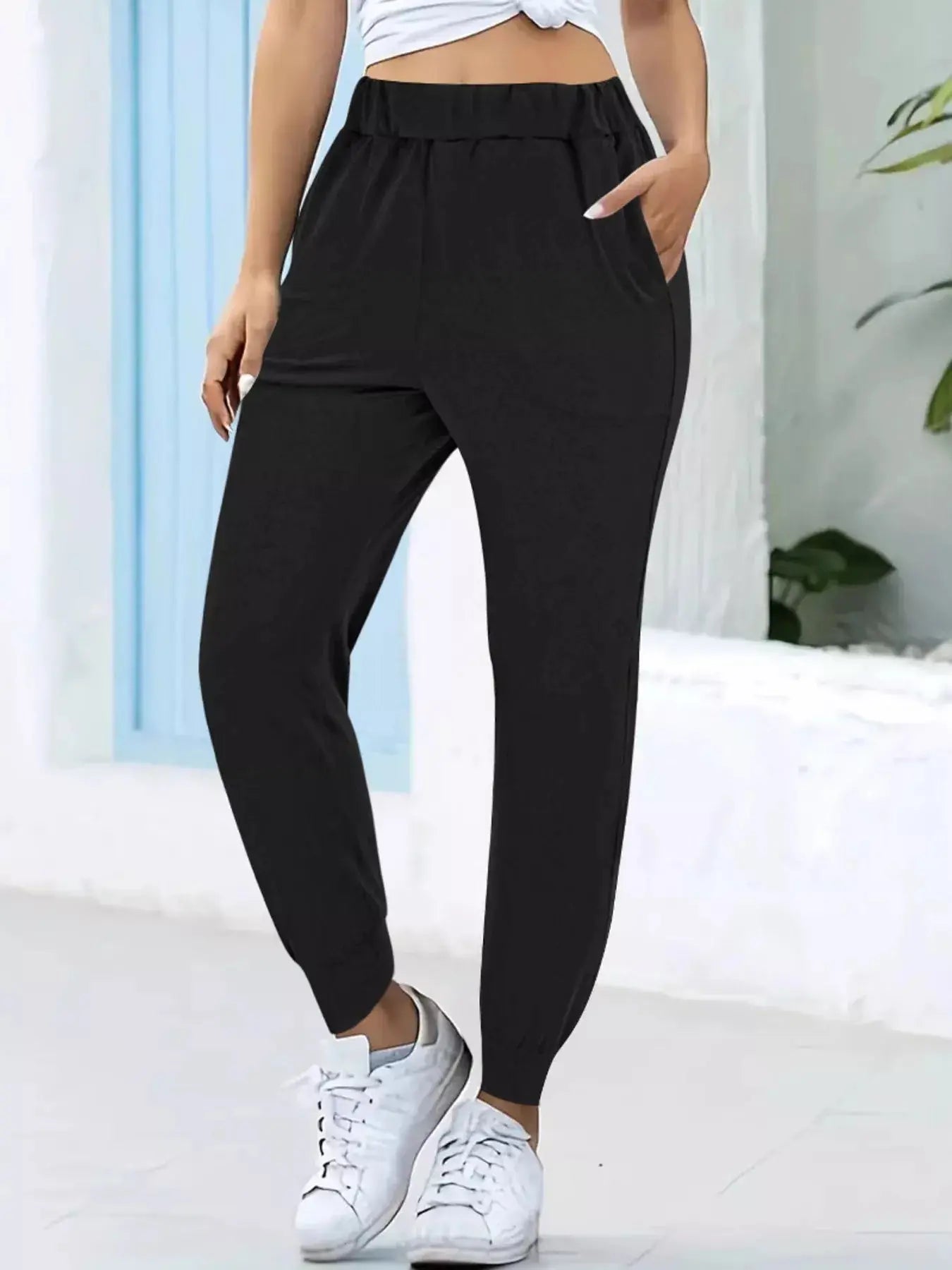 Comfortable Elastic Waist Casual Pants Simply Love