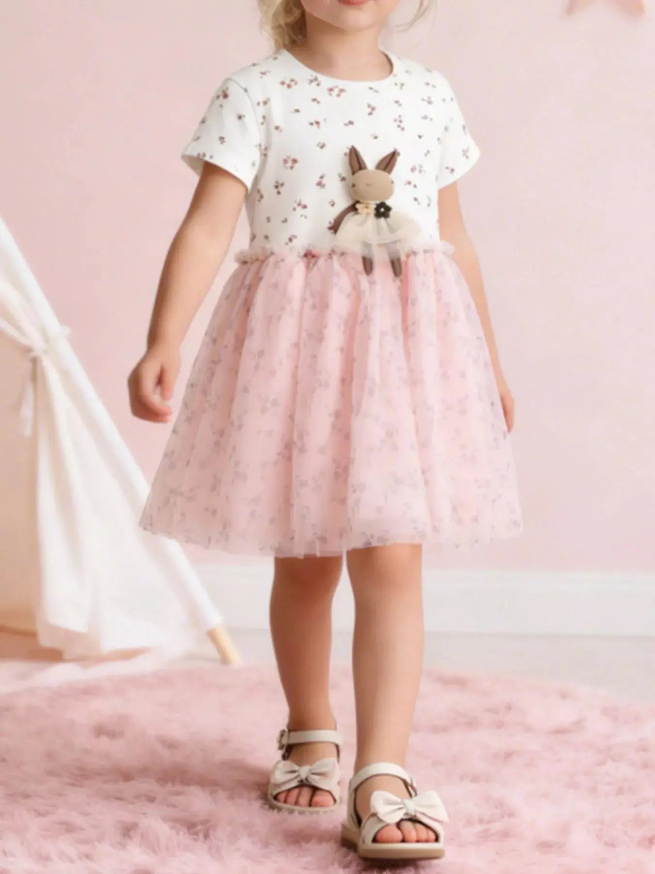 Children's Bunny Applique Tulle Dress Simply Love