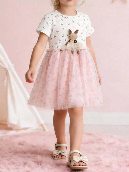Children's Bunny Applique Tulle Dress Simply Love