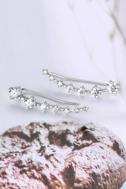 Elegant 1.9 Carat Moissanite Earrings in Sterling Silver