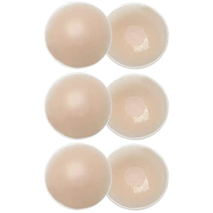 Invisible silicone nipple covers with reusable adhesive – discreet pasties for braless comfort and convenience