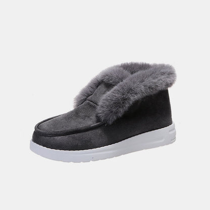 Furry Suede Snow Boots.