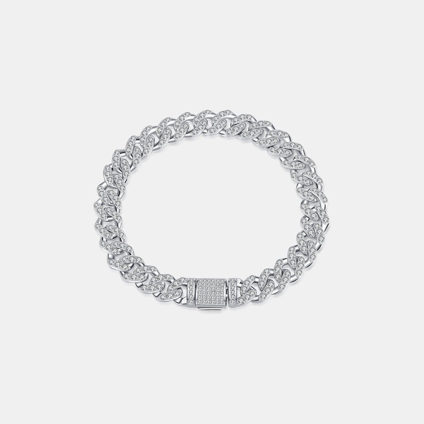 4.63 Carat Moissanite 925 Sterling Silver Bracelet.