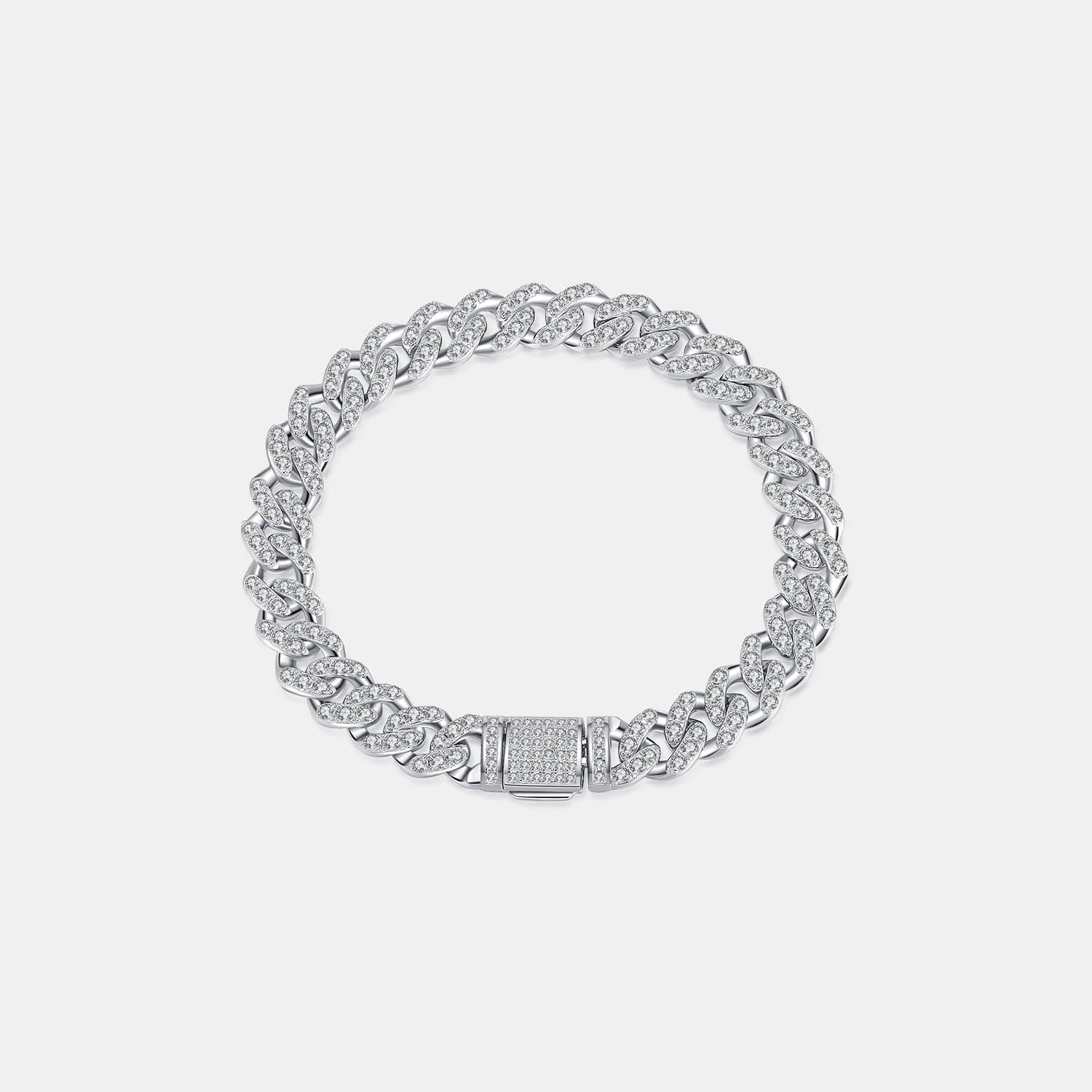 4.63 Carat Moissanite 925 Sterling Silver Bracelet.