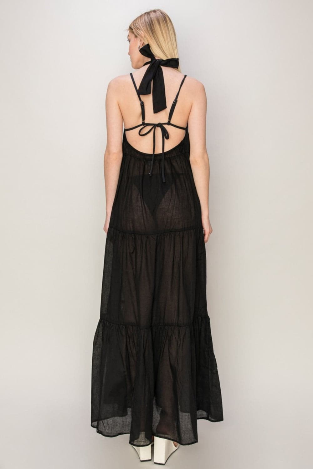 HYFVE Halter Neck Cover Up Maxi Dress.