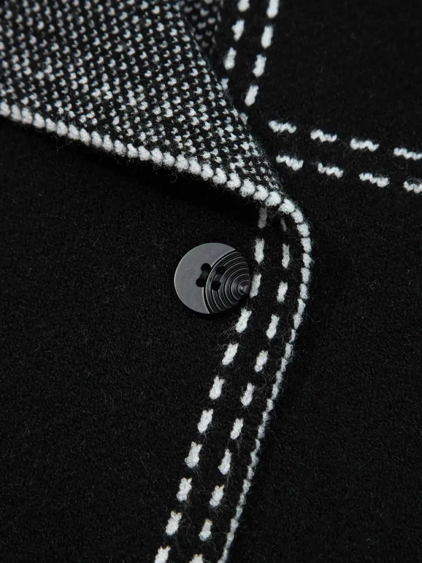 Contrast Trim Button up Sweater Cardigan Simply Love