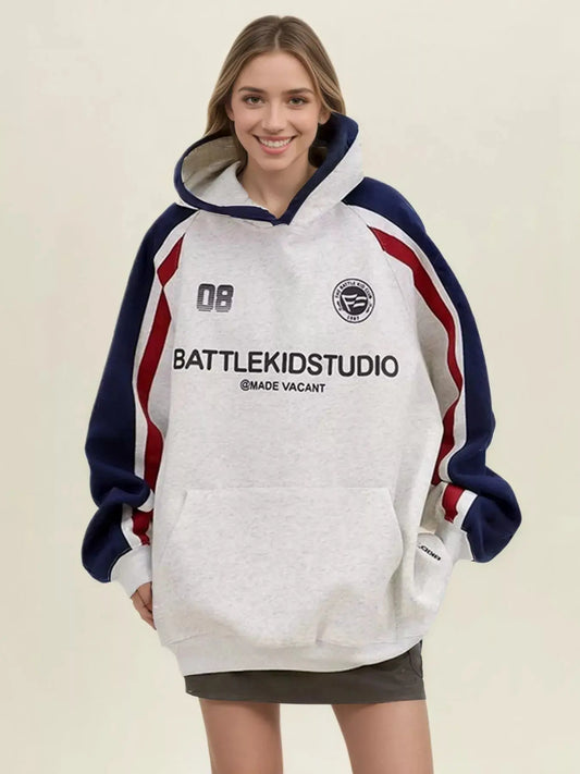 Oversized Raglan Sleeve Hoodie Simply Love