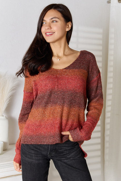 Gradient V-Neck Sweater.