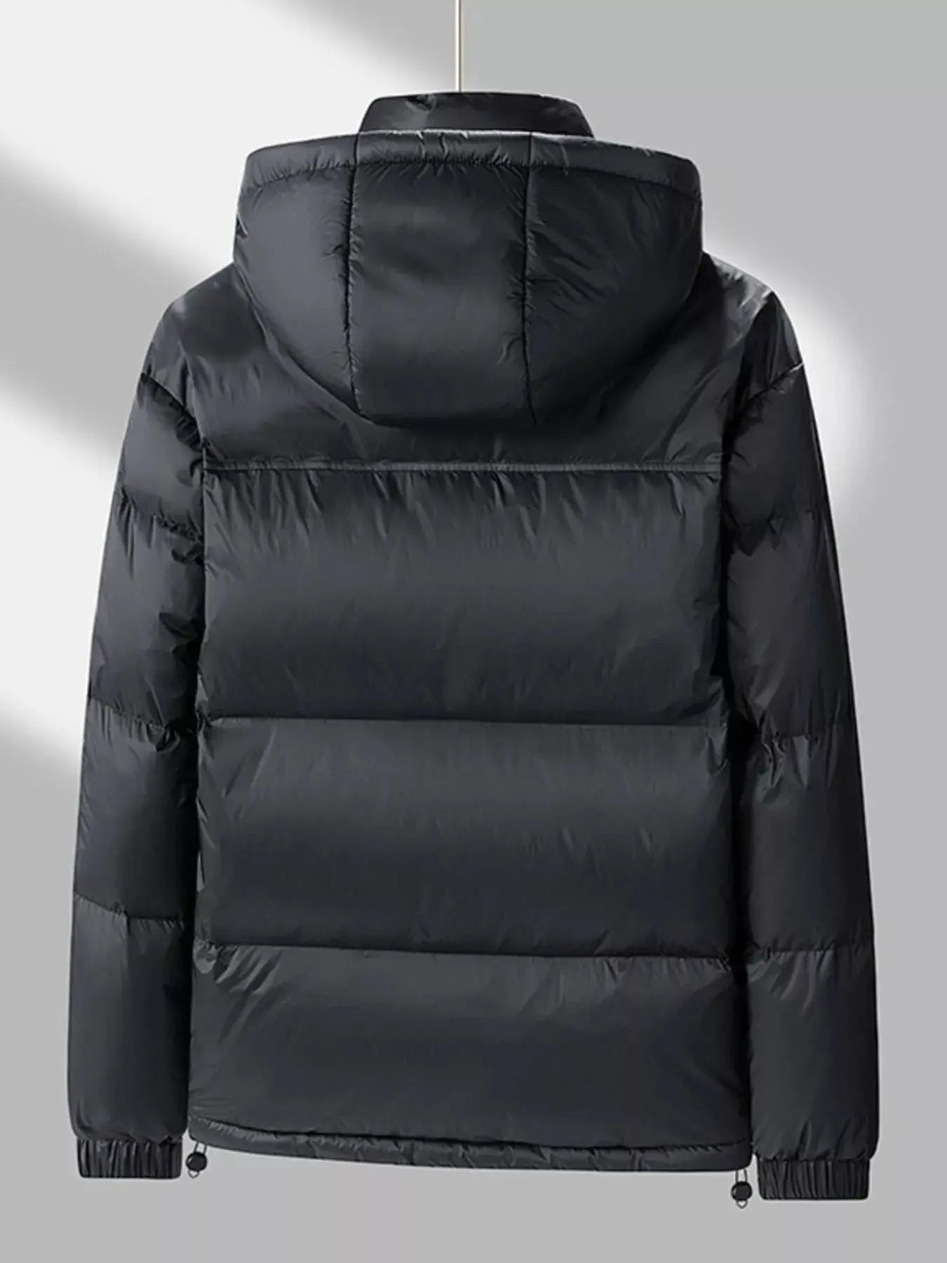 Men's Full Size Lightweight Hooded Puffer Jacket Plus Size Simply Love