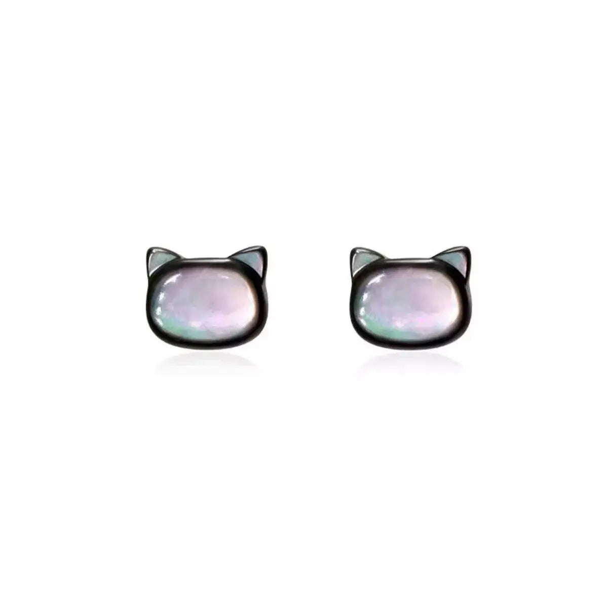 Shell Cute Cat Stud Earrings Simply Love