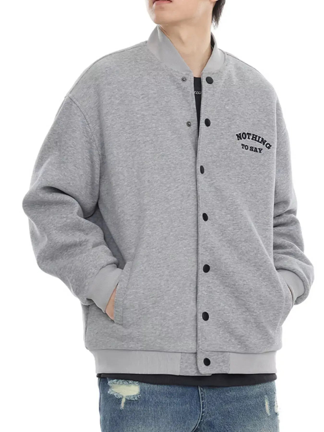 Men's Plus Size Casual Snap Down Jacket Simply Love