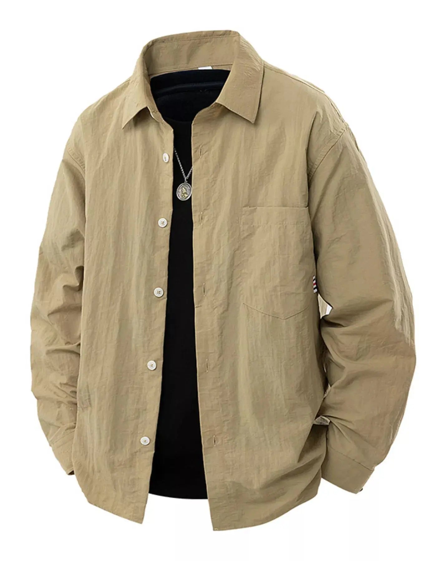 Men's Plus Size Lightweight Button-Down Shirt Simply Love