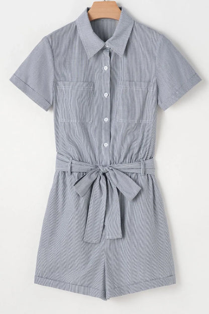 Simply Love: Stripe Romper - Tie Waist