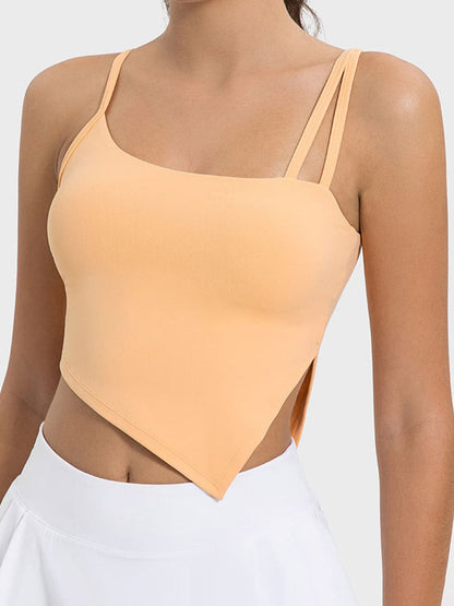 Slit Asymmetrical Neck Active Cami.