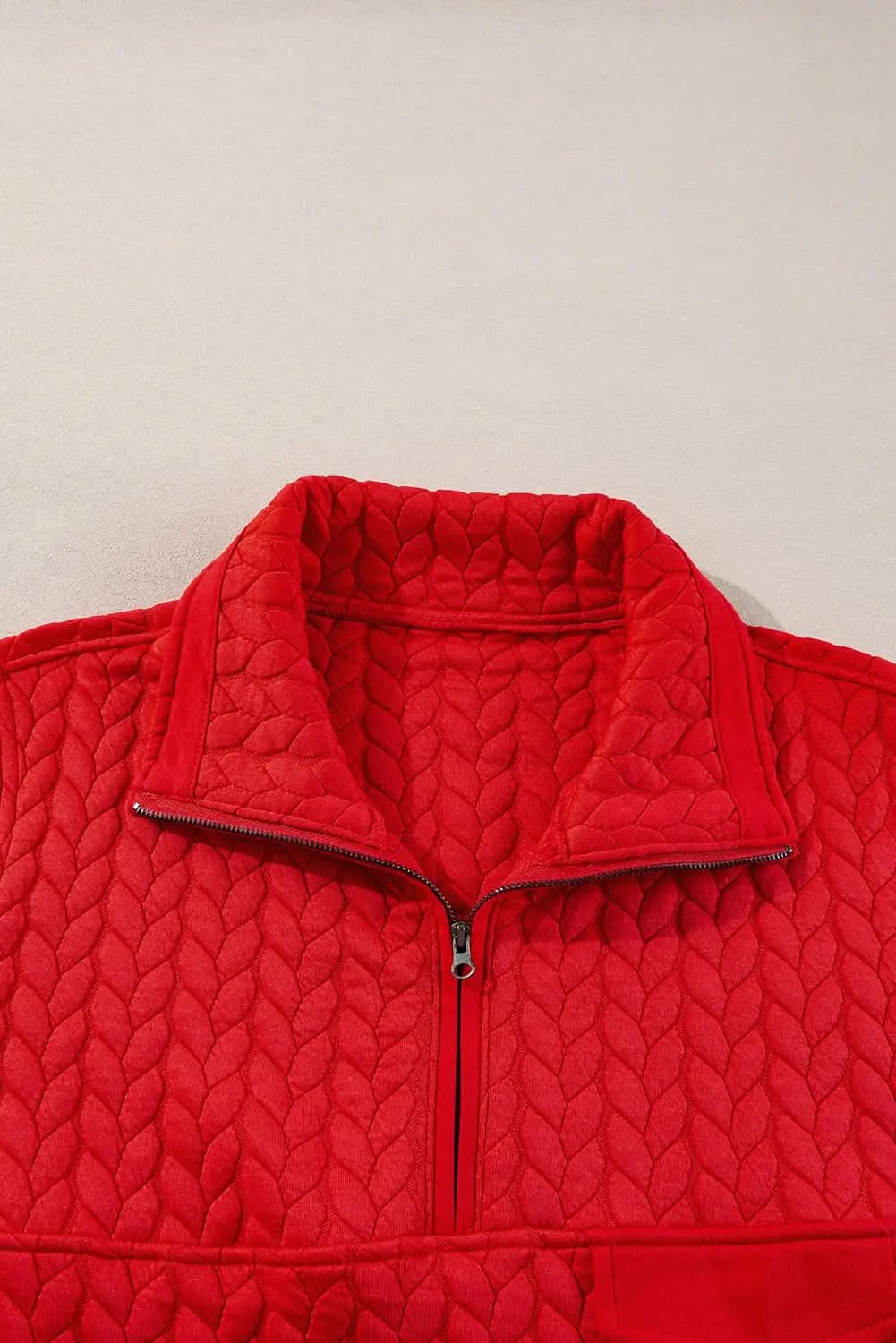 Tomato red plus size pullover - Love Salve 