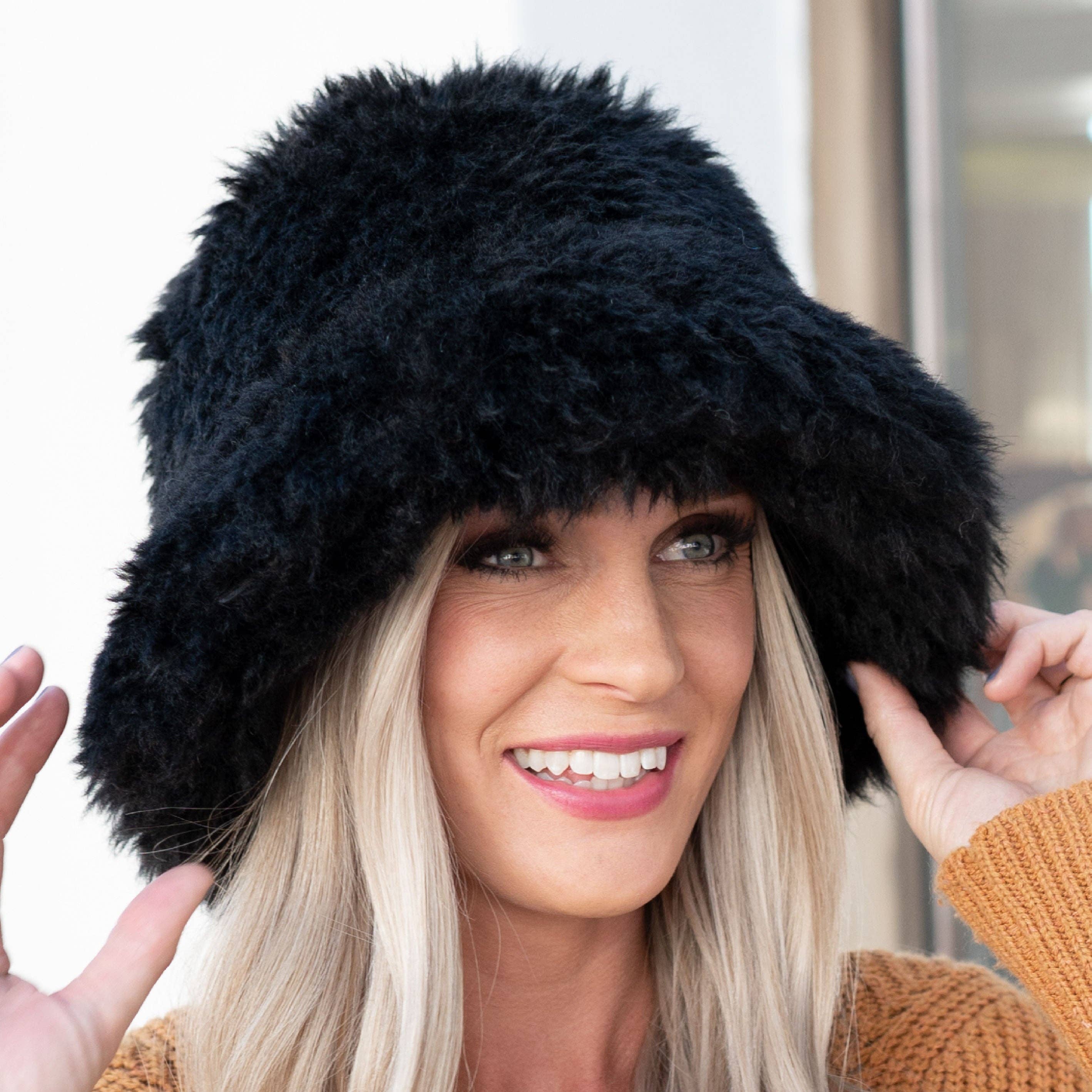 CC Faux Fur Bucket Hat