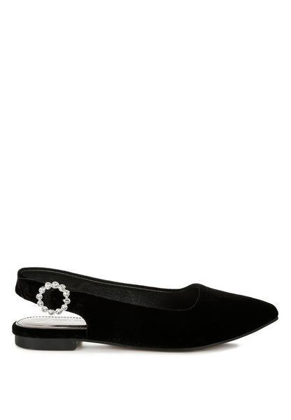 Dolan velvet slingback flat sandals