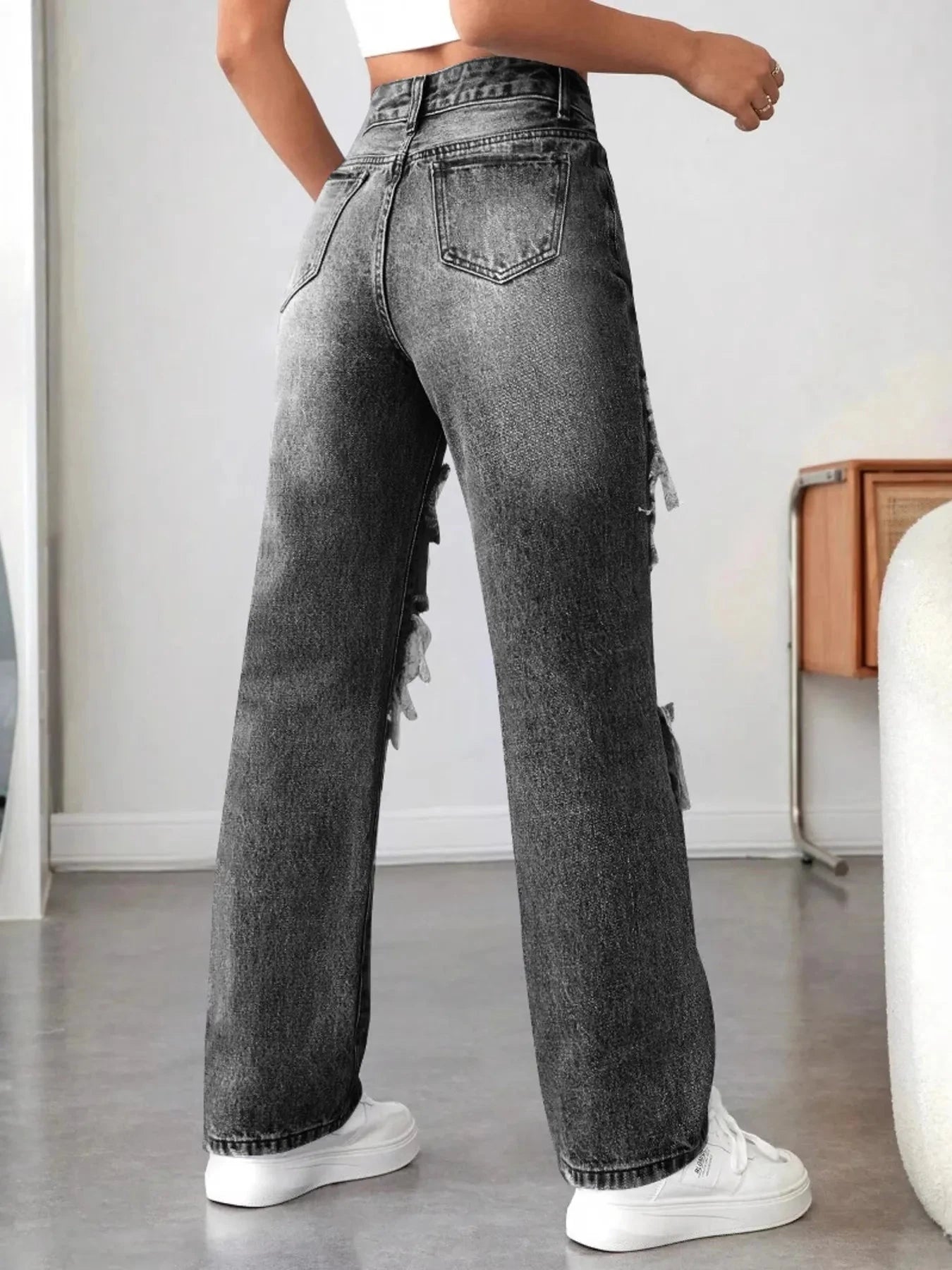 Distressed High Waisted Jeans Coco’s Tee Boutique