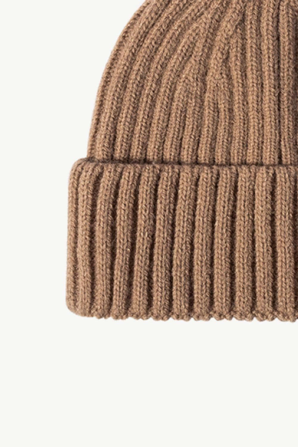 Rib-Knit Cuff Beanie.