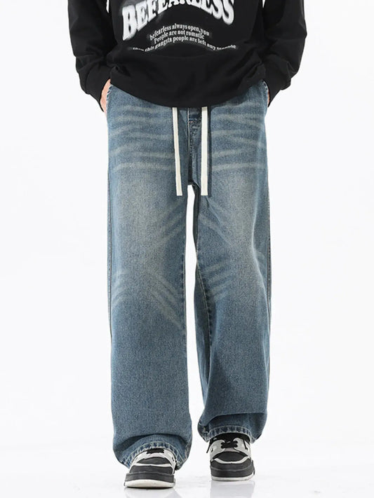 Men's Full Size Wash Wide Leg Jeans Plus Size Simply Love
