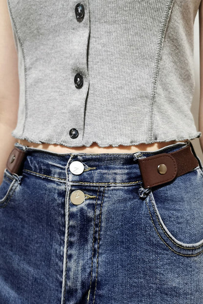 PU Elastic Snap Closure Belt.