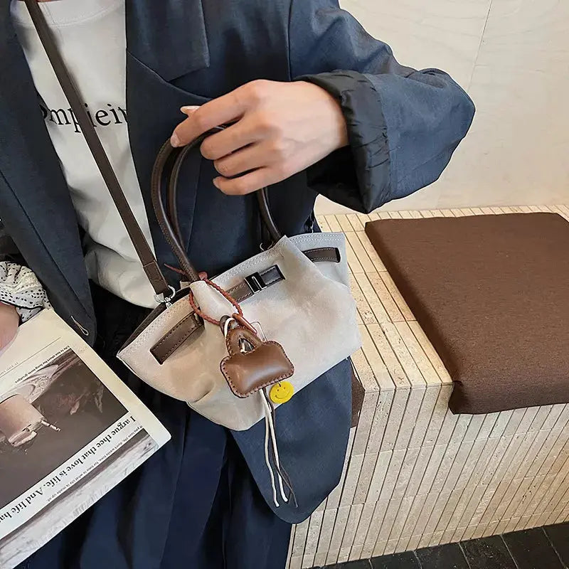 PU Leather Suede Mini Handbag Simply Love