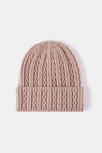 Mixed Knit Cuff Beanie.