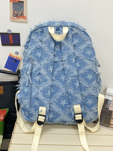 Denim starry sky backpack