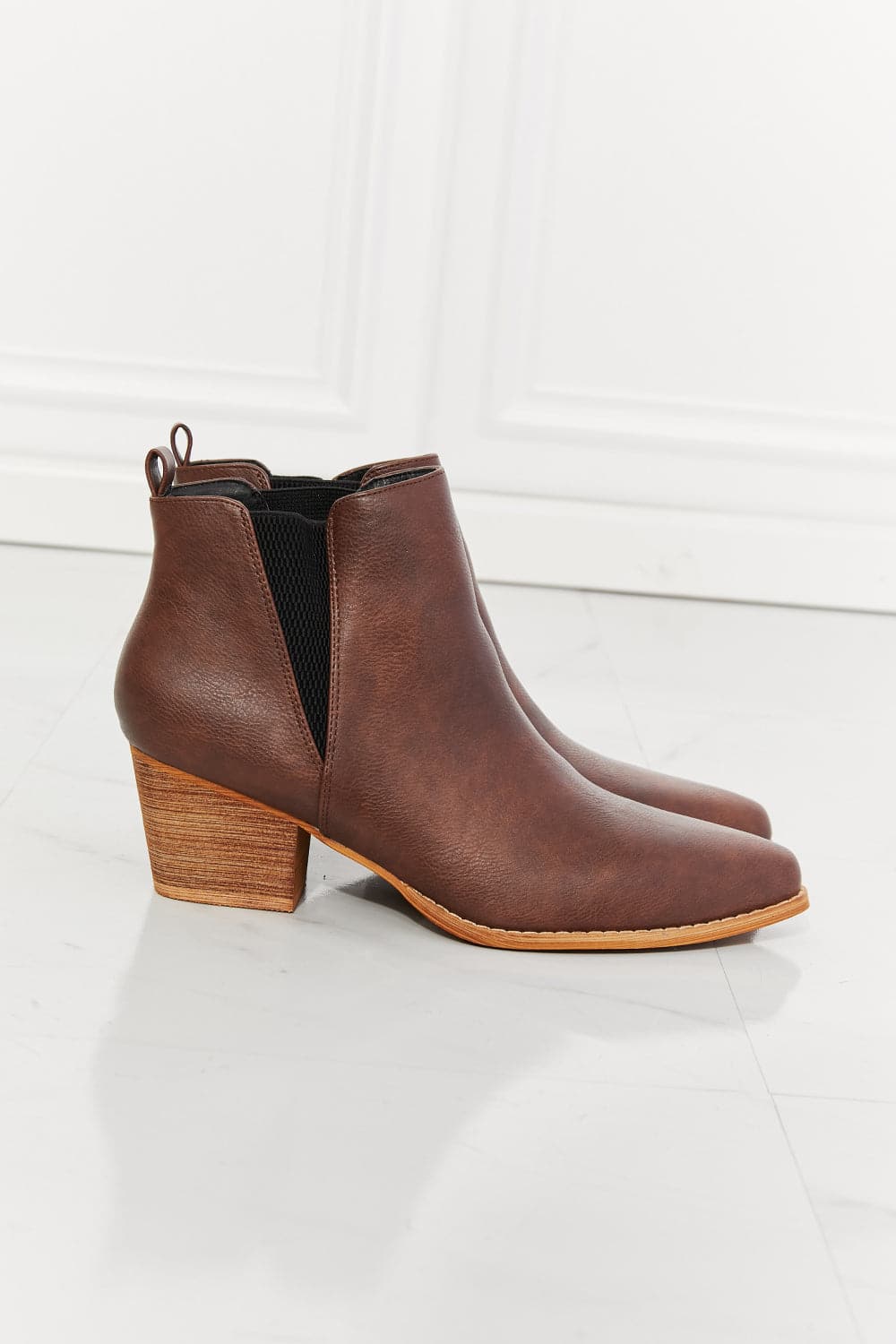 MMShoes Back At It Point Toe Bootie in Chocolate.