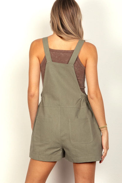 VERY J Adjustable Suspender Overalls with Pockets.