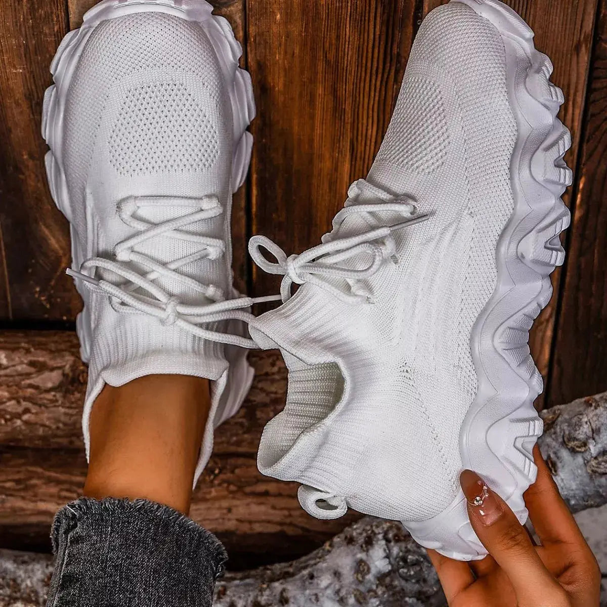 Round Toe Lace Up Athletic Simply Love