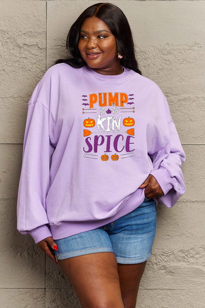 Simply Love Full Size PUMPKIN SPICE Graphic Sweatshirt.