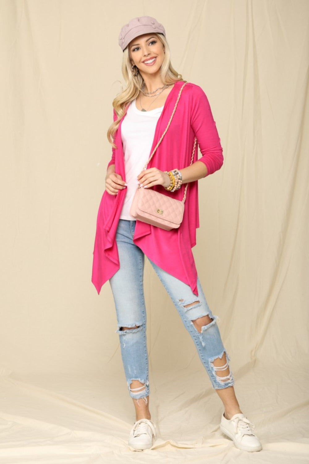 Celeste cozy open front cardigan for all seasons