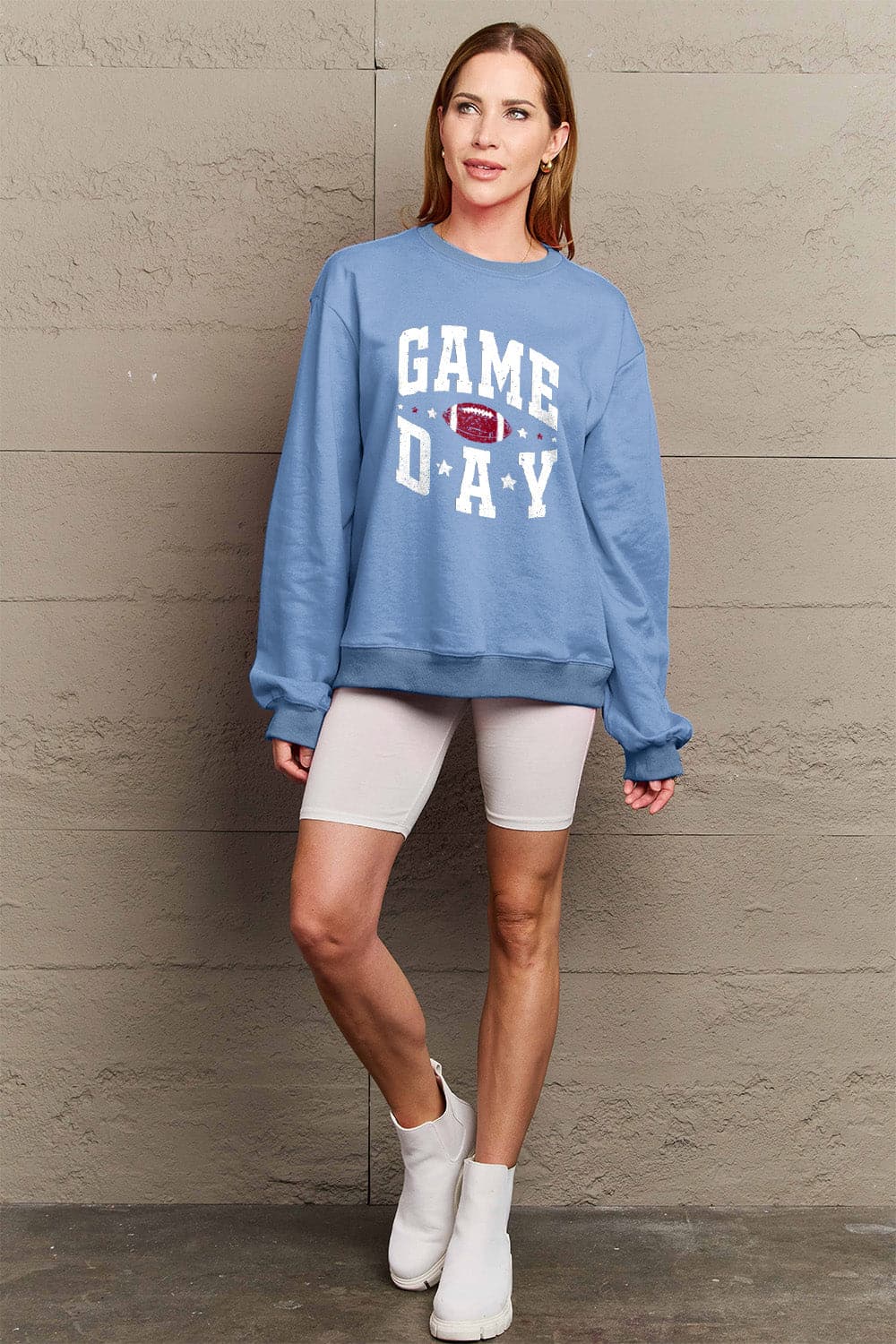 Simply Love Full Size GAME DAY Graphic Sweatshirt.