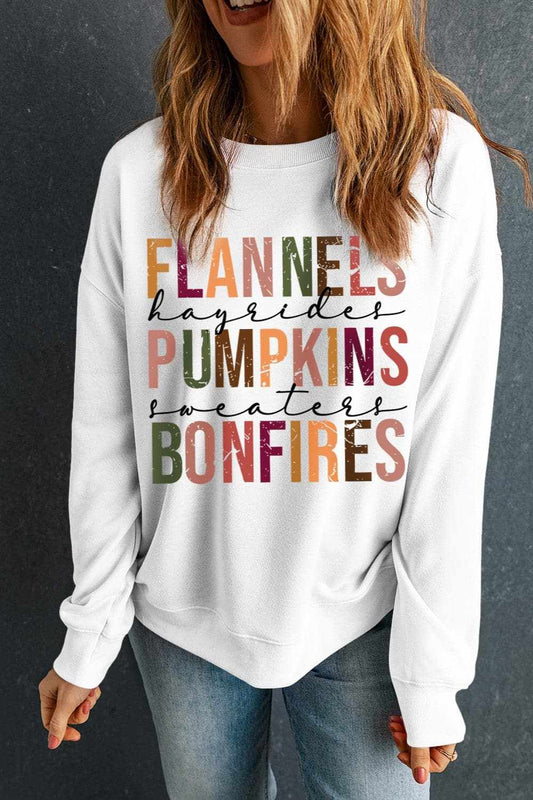 Chic letter print sweatshirt - Love Salve 